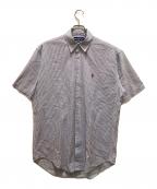 POLO RALPH LAURENポロ・ラルフローレン）の古着「半袖シアサッカーストライプシャツ」｜ブルー