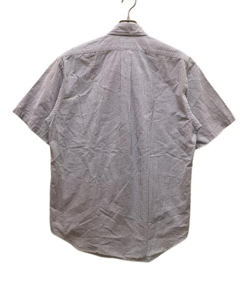 POLO RALPH LAUREN（ポロ・ラルフローレン）POLO RALPH LAUREN (ポロ・ラルフローレン) 半袖シアサッカーストライプシャツ ブルー サイズ:Mの古着・服飾アイテム