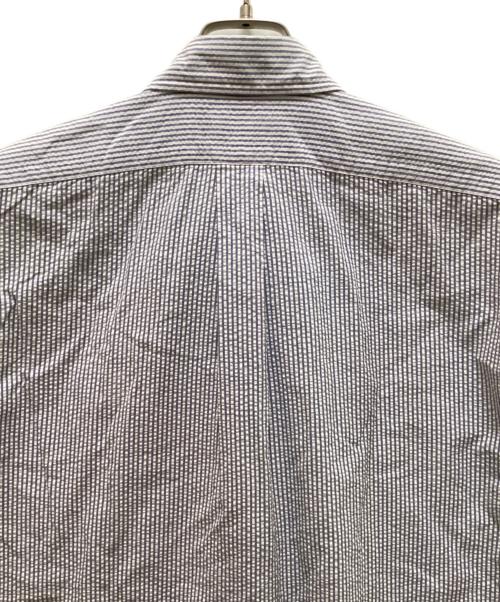 POLO RALPH LAUREN（ポロ・ラルフローレン）POLO RALPH LAUREN (ポロ・ラルフローレン) 半袖シアサッカーストライプシャツ ブルー サイズ:Mの古着・服飾アイテム