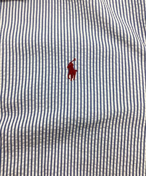 POLO RALPH LAUREN（ポロ・ラルフローレン）POLO RALPH LAUREN (ポロ・ラルフローレン) シアサッカー半袖シャツ ブルー サイズ:XXLの古着・服飾アイテム