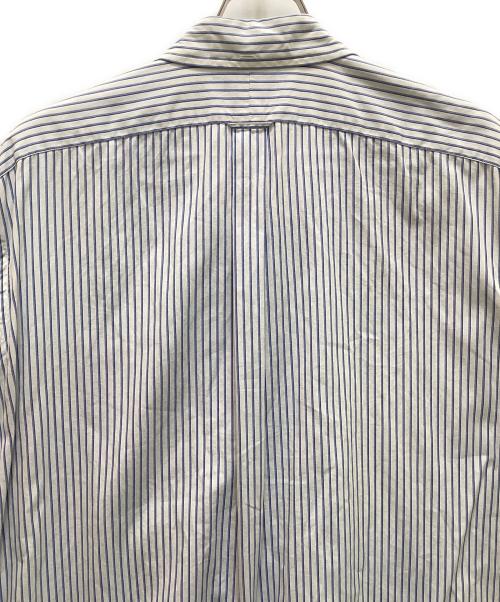 POLO RALPH LAUREN（ポロ・ラルフローレン）POLO RALPH LAUREN (ポロ・ラルフローレン) 半袖ストライプシャツ ブルー サイズ:XXLの古着・服飾アイテム