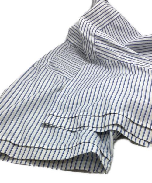 POLO RALPH LAUREN（ポロ・ラルフローレン）POLO RALPH LAUREN (ポロ・ラルフローレン) 半袖ストライプシャツ ブルー サイズ:XXLの古着・服飾アイテム