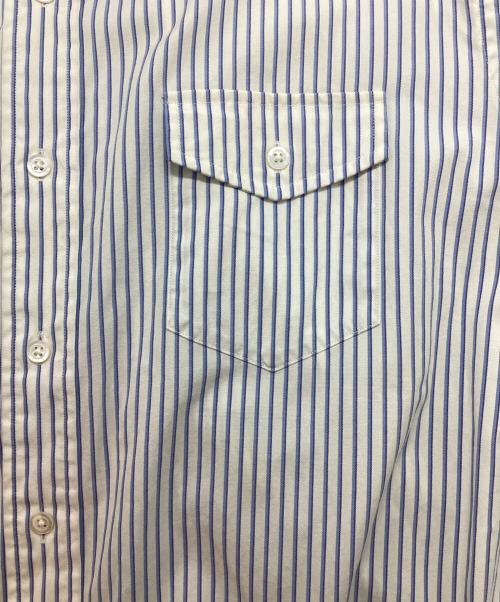 POLO RALPH LAUREN（ポロ・ラルフローレン）POLO RALPH LAUREN (ポロ・ラルフローレン) 半袖ストライプシャツ ブルー サイズ:XXLの古着・服飾アイテム