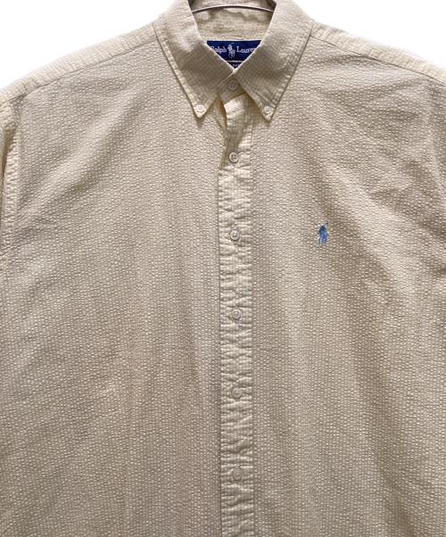 POLO RALPH LAUREN（ポロ・ラルフローレン）POLO RALPH LAUREN (ポロ・ラルフローレン) シアサッカーギンガムチェックシャツ イエロー サイズ:Lの古着・服飾アイテム