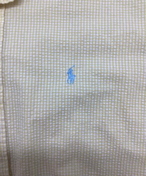 POLO RALPH LAUREN（ポロ・ラルフローレン）POLO RALPH LAUREN (ポロ・ラルフローレン) シアサッカーギンガムチェックシャツ イエロー サイズ:Lの古着・服飾アイテム