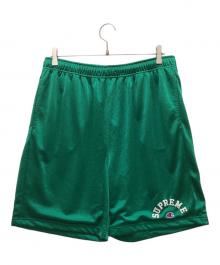 SUPREME×Champion（シュプリーム×チャンピオン）の古着「コラボアーチロゴメッシュハーフパンツ」｜グリーン