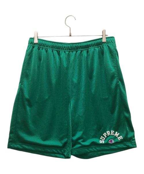 SUPREME（シュプリーム）SUPREME (シュプリーム) Champion (チャンピオン) コラボアーチロゴメッシュハーフパンツ グリーン サイズ:Sの古着・服飾アイテム