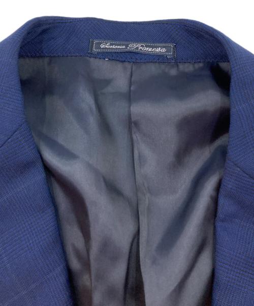 LORO PIANA（ロロピアーナ）LORO PIANA (ロロピアーナ) Sartoria Promessa (サルトリアプロメッサ) 2Bチェックセットアップスーツ ネイビー サイズ:99-88-175の古着・服飾アイテム