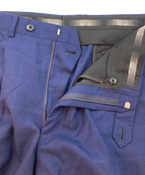 LORO PIANA（ロロピアーナ）LORO PIANA (ロロピアーナ) Sartoria Promessa (サルトリアプロメッサ) 2Bチェックセットアップスーツ ネイビー サイズ:99-88-175の古着・服飾アイテム