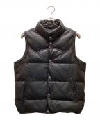 Liugoo Leathersリューグーレザーズ）の古着「ラムレザーダウンベスト」｜ブラック