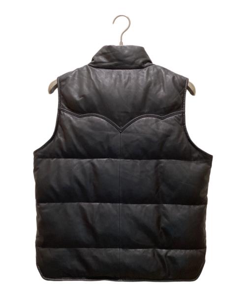 Liugoo Leathers（リューグーレザーズ）Liugoo Leathers (リューグーレザーズ) ラムレザーダウンベスト ブラック サイズ:LLの古着・服飾アイテム