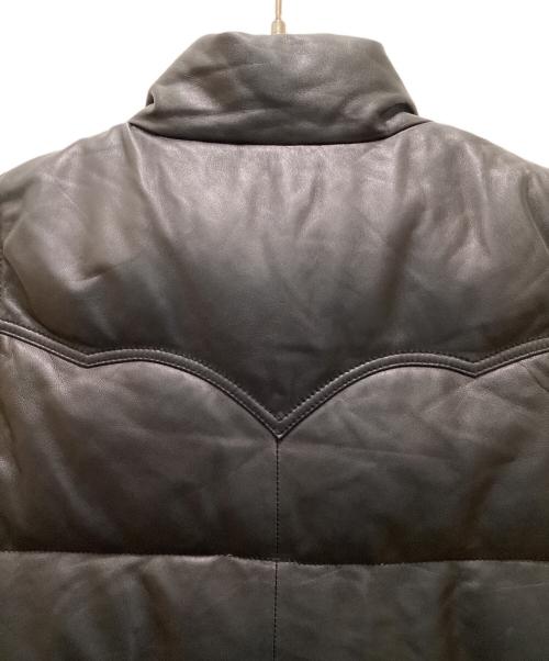 Liugoo Leathers（リューグーレザーズ）Liugoo Leathers (リューグーレザーズ) ラムレザーダウンベスト ブラック サイズ:LLの古着・服飾アイテム