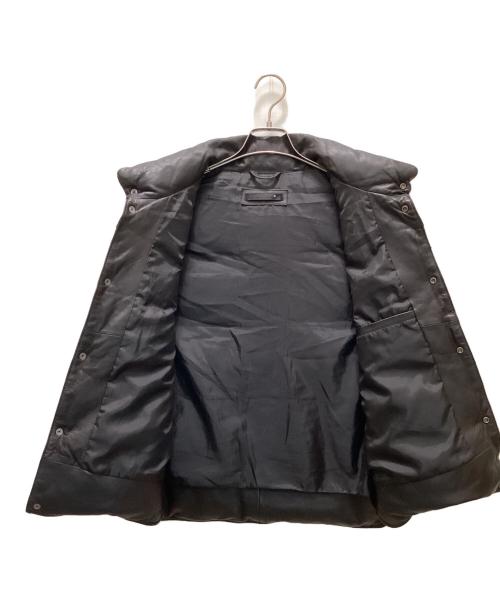 Liugoo Leathers（リューグーレザーズ）Liugoo Leathers (リューグーレザーズ) ラムレザーダウンベスト ブラック サイズ:LLの古着・服飾アイテム