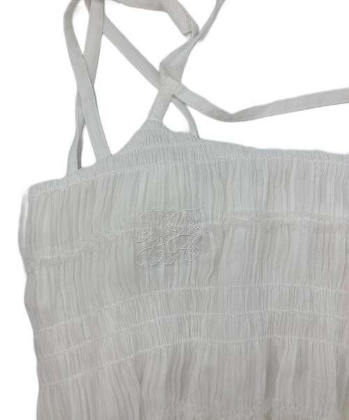 darich（ダーリッチ）darich (ダーリッチ) バックオープンキャミロングワンピース ホワイト サイズ:FREE-Sの古着・服飾アイテム