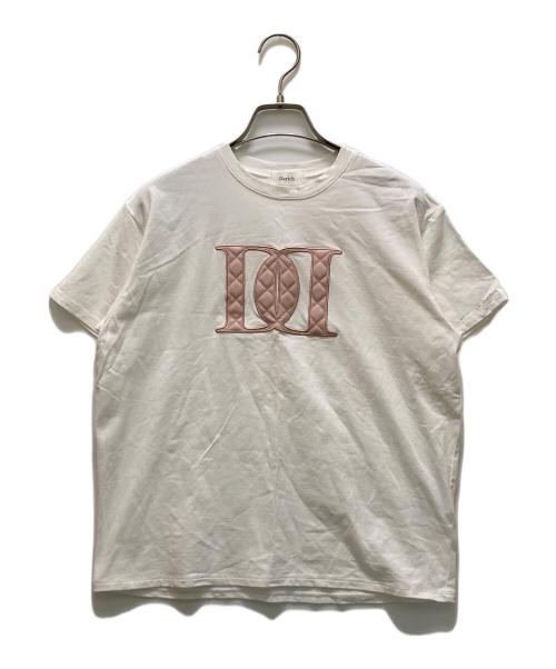 darich（ダーリッチ）darich (ダーリッチ) キルティングアップリケTシャツ ホワイト サイズ:FREEの古着・服飾アイテム