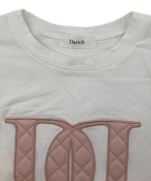 darich（ダーリッチ）darich (ダーリッチ) キルティングアップリケTシャツ ホワイト サイズ:FREEの古着・服飾アイテム