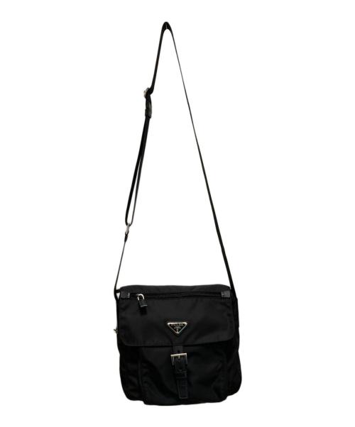 PRADA（プラダ）PRADA (プラダ) ナイロンショルダーバッグ ブラックの古着・服飾アイテム