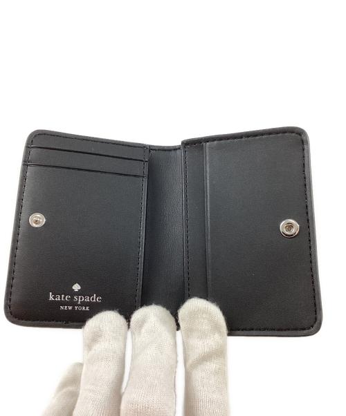 Kate Spade（ケイトスペード）Kate Spade (ケイトスペード) マディソン カラーブロック トップ ジップ カード ホルダー グレー×ホワイトの古着・服飾アイテム