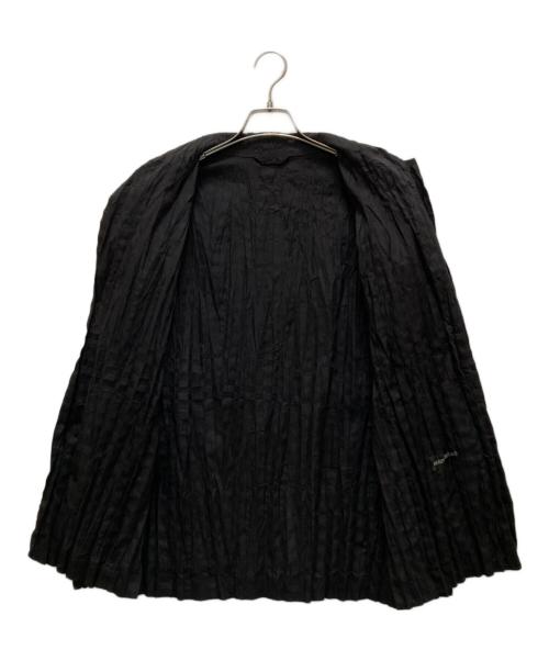 ISSEY MIYAKE MEN（イッセイミヤケメン）ISSEY MIYAKE MEN (イッセイミヤケメン) プリーツ加工テーラードジャケット ブラック サイズ:3の古着・服飾アイテム
