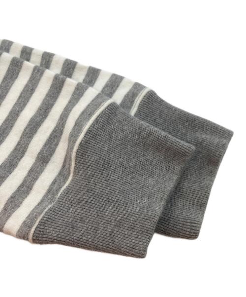 THOM BROWNE. NEW YORK（トムブラウン ニューヨーク）THOM BROWNE. NEW YORK (トムブラウンニューヨーク) ボーダーパーカー グレー サイズ:1の古着・服飾アイテム