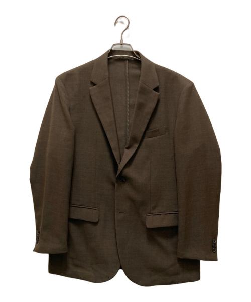 417 by EDIFICE（417 バイ エディフィス）417 by EDIFICE (417 バイ エディフィス) EVALET 2Bメッシュテーラードジャケット ブラウン サイズ:XXLの古着・服飾アイテム