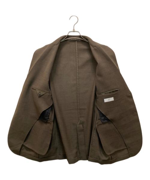 417 by EDIFICE（417 バイ エディフィス）417 by EDIFICE (417 バイ エディフィス) EVALET 2Bメッシュテーラードジャケット ブラウン サイズ:XXLの古着・服飾アイテム