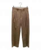 formeフォルメ）の古着「Tuck lowwaist pants」｜ベージュ