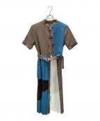 UNITED TOKYOユナイテッドトーキョー）の古着「ダブルボタンシャツワンピース」｜ブルー×グレー