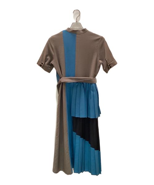 UNITED TOKYO（ユナイテッドトーキョー）UNITED TOKYO (ユナイテッドトーキョー) ダブルボタンシャツワンピース ブルー×グレー サイズ:1 未使用品の古着・服飾アイテム