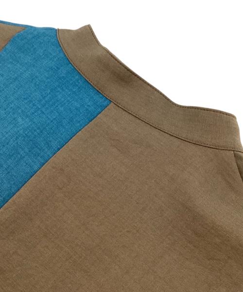 UNITED TOKYO（ユナイテッドトーキョー）UNITED TOKYO (ユナイテッドトーキョー) ダブルボタンシャツワンピース ブルー×グレー サイズ:1 未使用品の古着・服飾アイテム