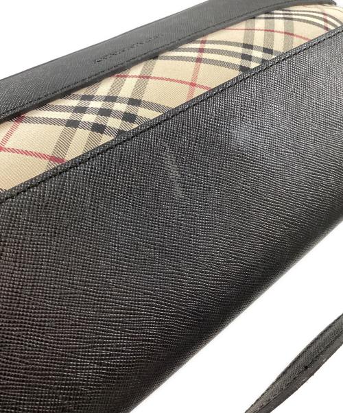 BURBERRY（バーバリー）BURBERRY (バーバリー) ノバチェックワンショルダーバッグ ブラック×ベージュの古着・服飾アイテム