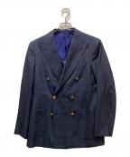 BEAMS Fビームスエフ）の古着「デニム調 金釦ダブルブレザー」｜インディゴ