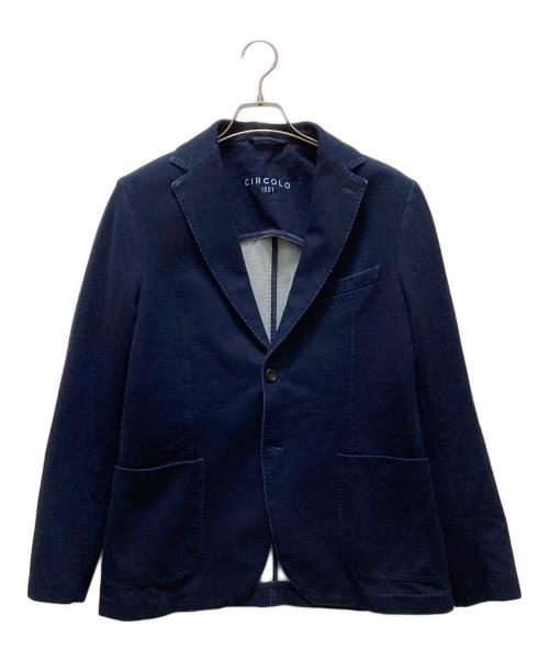 CIRCOLO 1901（チルコロ1901）CIRCOLO 1901 (チルコロ1901) スウェットデニム2Bジャケット インディゴ サイズ:48の古着・服飾アイテム