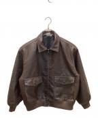 X-GIRLエックスガール）の古着「DISTRESSED FAUX LEATHER JACKET」｜ブラウン