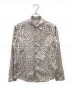 PAUL SMITHポールスミス）の古着「カフス裏ストライプレギュラーカラーフラワーシャツ」｜ホワイト