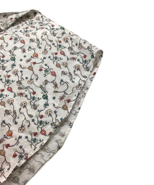 PAUL SMITH（ポールスミス）PAUL SMITH (ポールスミス) カフス裏ストライプレギュラーカラーフラワーシャツ ホワイト サイズ:Lの古着・服飾アイテム