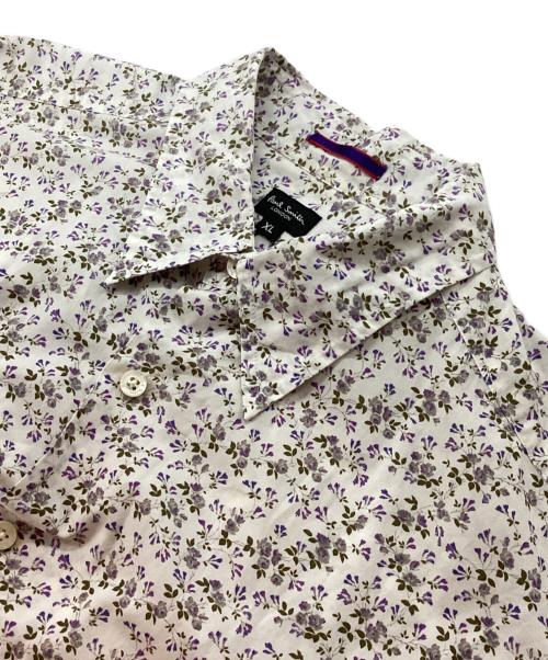 Paul Smith London（ポールスミスロンドン）Paul Smith London (ポールスミスロンドン) フラワーデザインレギュラーカラーシャツ ホワイト サイズ:ＸＬの古着・服飾アイテム