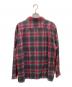 HOUSTON (ヒューストン) オンブレチェックオープンカラーシャツ グレー×レッド サイズ:XL：5000円