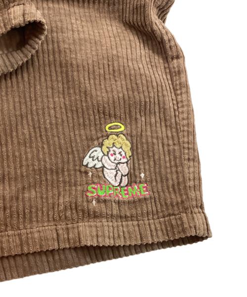 SUPREME（シュプリーム）SUPREME (シュプリーム) コーデュロイ エンジェルエンブロイダリー ショートパンツ ブラウン サイズ:XLの古着・服飾アイテム