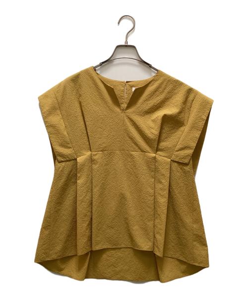 COLLAGE GALLARDAGALANTE（コラージュ ガリャルダガランテ）COLLAGE GALLARDAGALANTE (コラージュ ガリャルダガランテ) カラミウエストタックブラウス イエロー サイズ:FREEの古着・服飾アイテム