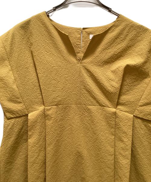 COLLAGE GALLARDAGALANTE（コラージュ ガリャルダガランテ）COLLAGE GALLARDAGALANTE (コラージュ ガリャルダガランテ) カラミウエストタックブラウス イエロー サイズ:FREEの古着・服飾アイテム