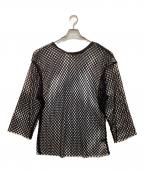 MAISON SPECIALメゾンスペシャル）の古着「ビックメッシュトップス」｜ブラック