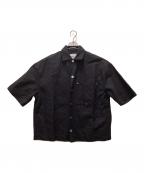 BOTTEGA VENETAボッテガベネタ）の古着「ポケット付きオーバーサイズ半袖シャツ」｜ブラック