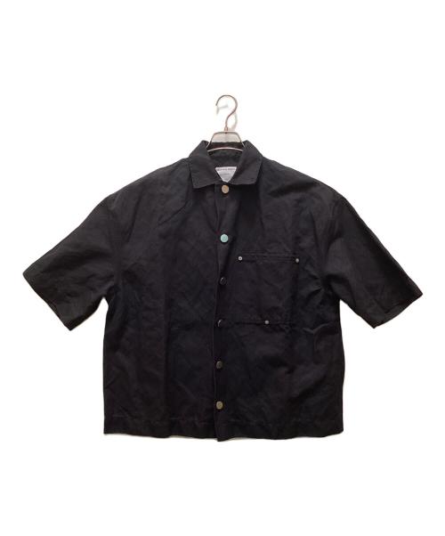 BOTTEGA VENETA（ボッテガベネタ）BOTTEGA VENETA (ボッテガベネタ) ポケット付きオーバーサイズ半袖シャツ ブラック サイズ:44の古着・服飾アイテム