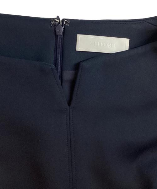 CELFORD（セルフォード）CELFORD (セルフォード) ハーフスリーブポンチワンピース ネイビー サイズ:SIZE36の古着・服飾アイテム