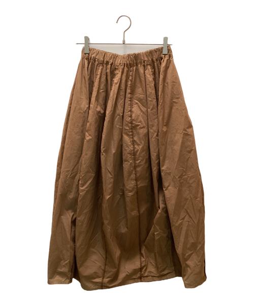 FACTORY（ファクトリー）FACTORY (ファクトリー) パイピングロングスカート ブラウン サイズ:size 2の古着・服飾アイテム