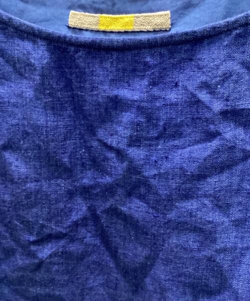 aodress（アオドレス）aodress (アオドレス) 刺繍リネンブラウスワンピース ブルー サイズ:Mの古着・服飾アイテム