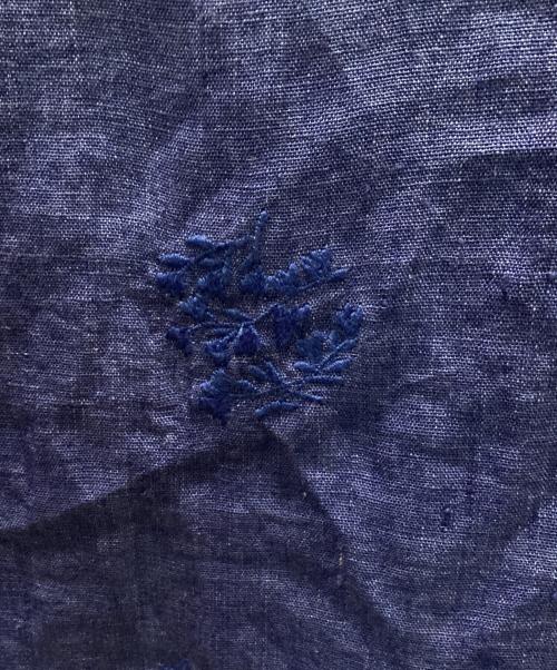 aodress（アオドレス）aodress (アオドレス) 刺繍リネンブラウスワンピース ブルー サイズ:Mの古着・服飾アイテム