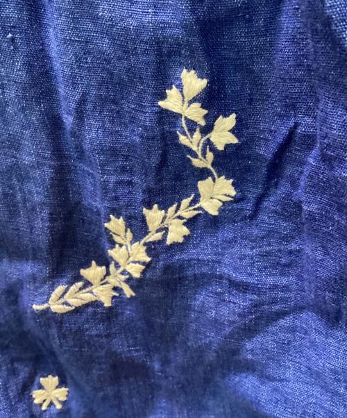 aodress（アオドレス）aodress (アオドレス) 刺繍リネンブラウスワンピース ブルー サイズ:Mの古着・服飾アイテム