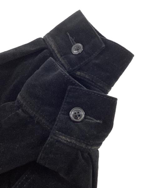 la peau de gem（ラポドゥジェム）la peau de gem (ラポドゥジェム) ジップアップベロアブルゾン ブラック サイズ:FREEの古着・服飾アイテム